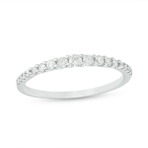 1/4 CT. T.w. Diamond Graduated Anniversary Band in 14K White Gold