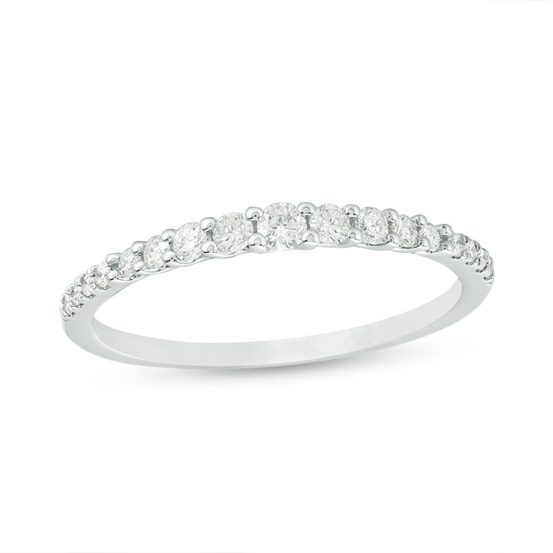 1/4 CT. T.W. Diamond Graduated Anniversary Band in 14K White Gold