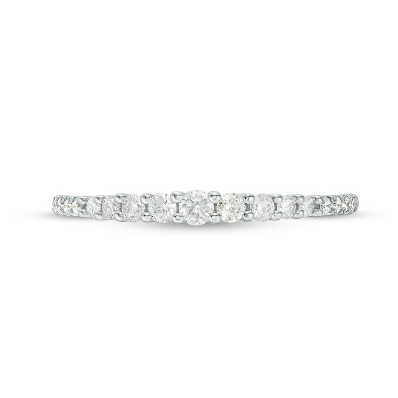 1/4 CT. T.W. Diamond Graduated Anniversary Band in 14K White Gold