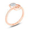 Thumbnail Image 2 of Diamond Accent Cat Swirl Heart Ring in 10K Rose Gold