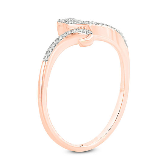 1/10 CT. T.w. Diamond Cat Ring in Sterling Silver with 14K Gold Plate