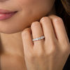 Thumbnail Image 1 of 1 CT. T.W. Diamond Graduated Anniversary Band in 14K White Gold
