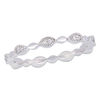 Thumbnail Image 0 of 1/10 CT. T.W. Diamond Alternating Marquise Vintage-Style Stackable Band in 10K White Gold