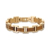 Thumbnail Image 2 of Tiger's Eye Link Bracelet in Stainless Steel with Yellow IP - 8.5"