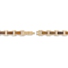 Thumbnail Image 3 of Tiger's Eye Link Bracelet in Stainless Steel with Yellow IP - 8.5"