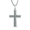 Thumbnail Image 0 of Men's Braided Cross Pendant in Stainless Steel - 24"