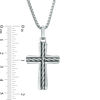 Thumbnail Image 1 of Men's Braided Cross Pendant in Stainless Steel - 24"