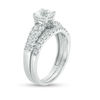 Thumbnail Image 2 of 6.0mm Lab-Created White Sapphire Bridal Set in Sterling Silver