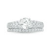 Thumbnail Image 4 of 6.0mm Lab-Created White Sapphire Bridal Set in Sterling Silver