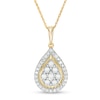 Thumbnail Image 1 of 1 CT. T.W. Composite Diamond Teardrop Frame Pendant in 10K Gold