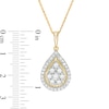 Thumbnail Image 3 of 1 CT. T.W. Composite Diamond Teardrop Frame Pendant in 10K Gold