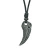 Thumbnail Image 0 of Men's Textured Tooth Pendant in Stainless Steel with Black IP - 22"