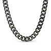 Thumbnail Image 1 of Men's 11.0mm Curb Chain Necklace in Stainless Steel with Black IP - 24"
