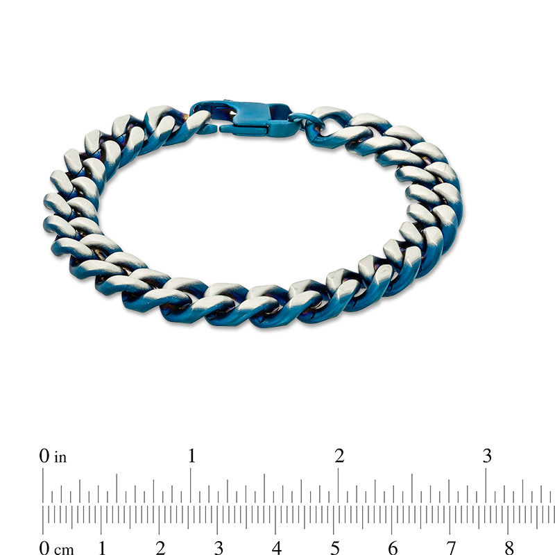 Main Image 2 of 10.0mm Curb Chain Bracelet in Two-Tone Stainless Steel - 8.5"