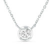 Thumbnail Image 1 of 1/2 CT. Diamond Bezel-Set Solitaire Necklace in 14K White Gold (I/SI2)