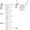 Thumbnail Image 2 of 1/2 CT. Diamond Bezel-Set Solitaire Necklace in 14K White Gold (I/SI2)