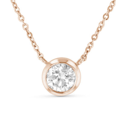 Gorgeous 2 Ct Round Diamond Halo Pendant Necklace 18" Chain 14K Rose Gold Plated 