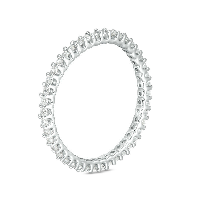 Main Image 2 of 1/2 CT. T.W. Diamond Eternity Band in 10K White Gold
