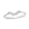 Thumbnail Image 1 of Diamond Accent Vintage-Style Contour Anniversary Band in Sterling Silver