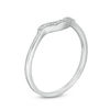 Thumbnail Image 1 of Diamond Accent Vintage-Style Contour Anniversary Band in Sterling Silver