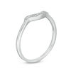 Thumbnail Image 2 of Diamond Accent Vintage-Style Contour Anniversary Band in Sterling Silver