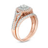 Thumbnail Image 2 of 1 CT. T.W. Diamond Double Frame Collar Bridal Set in 10K Rose Gold