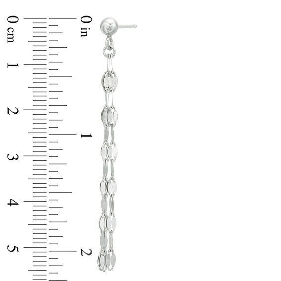 Made in Italy Triple-Strand Sparkle Chain Necklace and Tassel Drop Earrings Set in Sterling Silver