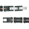 Thumbnail Image 2 of Men's 1/20 CT. T.W. Diamond Carbon fiber Link ID Bracelet in Stainless Steel and Black and Rose IP - 8.25"