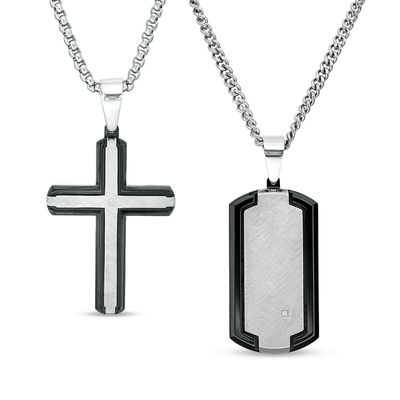 black cross dog tag
