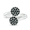Thumbnail Image 3 of Made in Italy Black Spinel Composite Bypass Ring in Sterling Silver