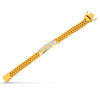 Thumbnail Image 2 of Men's Uppercase Block Name Embossed ID Bracelet in Sterling Silver and 14K Gold Plate (1 Line) - 9"