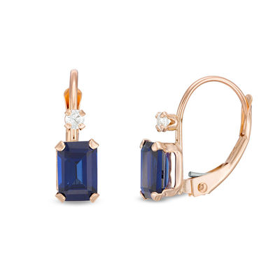 Details about   1CT Emerald Classic Simulated Blue Sapphire 18k White Gold Earrings Push back 