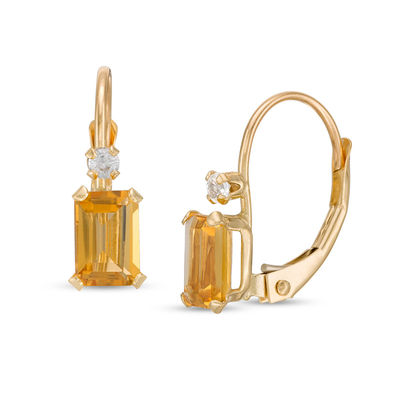 zircon drop earrings