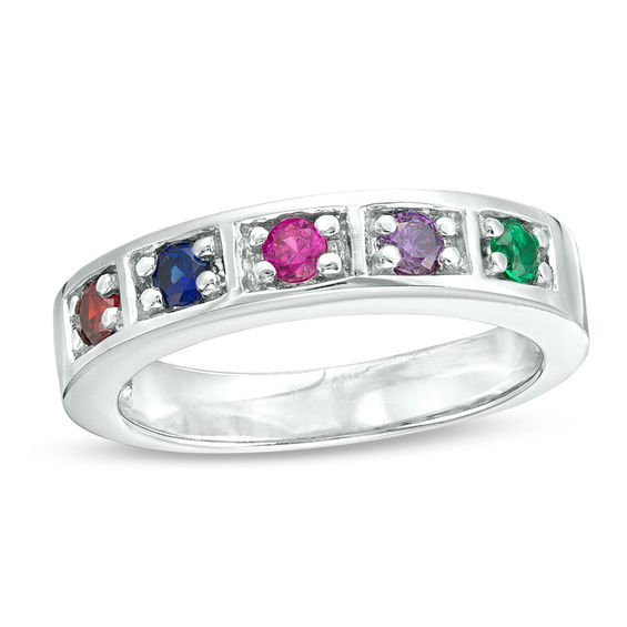 Mother's Genuine Birthstone Squares Ring (37 Stones) Zales