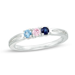 Mother's Birthstone Split Shank Ring (3-5 Stones)