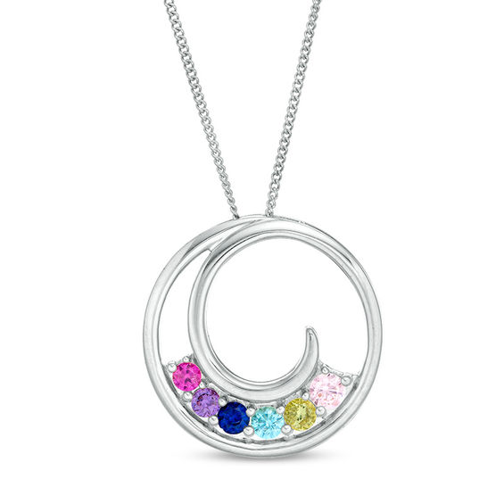 Confetti Birthstone Mini Russian Ring Necklace | Posh Totty Designs
