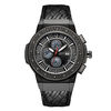 Thumbnail Image 0 of Men's JBW Saxon 1/6 CT. T.W. Diamond and Crystal Accent Black IP Strap Watch with Black Dial (Model: JB-6101L-I)