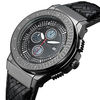 Thumbnail Image 1 of Men's JBW Saxon 1/6 CT. T.W. Diamond and Crystal Accent Black IP Strap Watch with Black Dial (Model: JB-6101L-I)