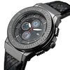 Thumbnail Image 2 of Men's JBW Saxon 1/6 CT. T.W. Diamond and Crystal Accent Black IP Strap Watch with Black Dial (Model: JB-6101L-I)