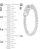 Thumbnail Image 2 of 1/2 CT. T.W. Diamond Inside-Out Hoop Earrings in 10K White Gold