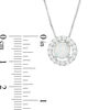 Thumbnail Image 4 of 7.0mm Lab-Created Opal and White Sapphire Frame Three-in-One Pendant in Sterling Silver