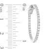 Thumbnail Image 1 of 1 CT. T.W. Diamond Inside-Out Hoop Earrings in 10K White Gold