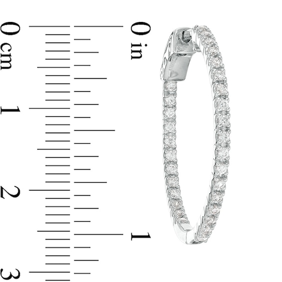 1 CT. T.w. Diamond Inside-Out Hoop Earrings in 10K White Gold