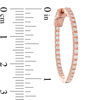 Thumbnail Image 2 of 1 CT. T.W. Diamond Inside-Out Hoop Earrings in 10K Rose Gold