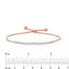 Thumbnail Image 2 of 1/4 CT. T.W. Diamond Graduated Bolo Bracelet in 10K Rose Gold - 9.5"