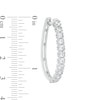 Thumbnail Image 2 of 1 CT. T.W. Diamond Channel Hoop Earrings in 10K White Gold
