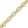 Thumbnail Image 1 of "XO" Link Bracelet in Hollow 10K Gold - 8"