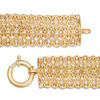 Thumbnail Image 2 of 18.0mm Textured Woven Bracelet in 10K Gold - 8"