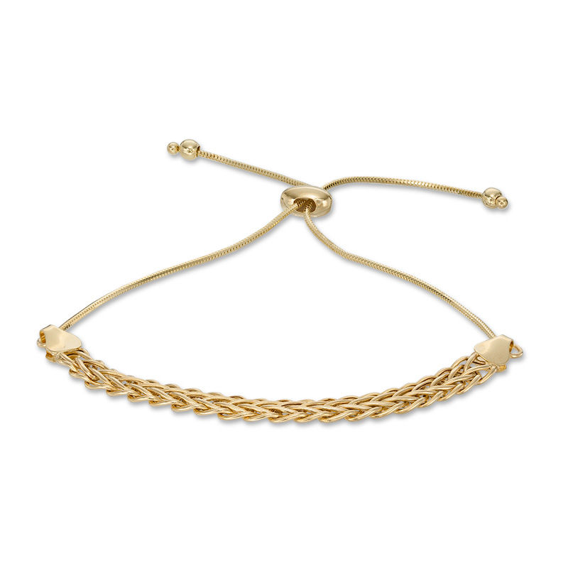 Main Image 1 of 5.5mm Cylindrical Braid Bolo Bracelet in 10K Gold - 9.5&quot;