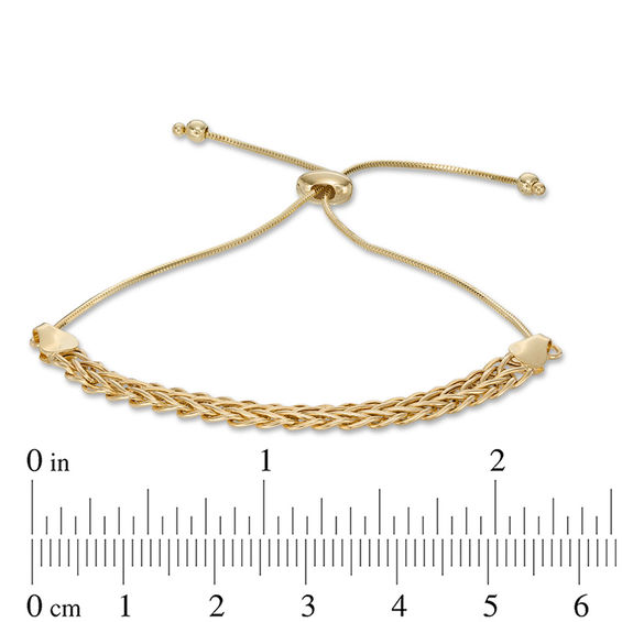 5.5mm Cylindrical Braid Bolo Bracelet in 10K Gold - 9.5"